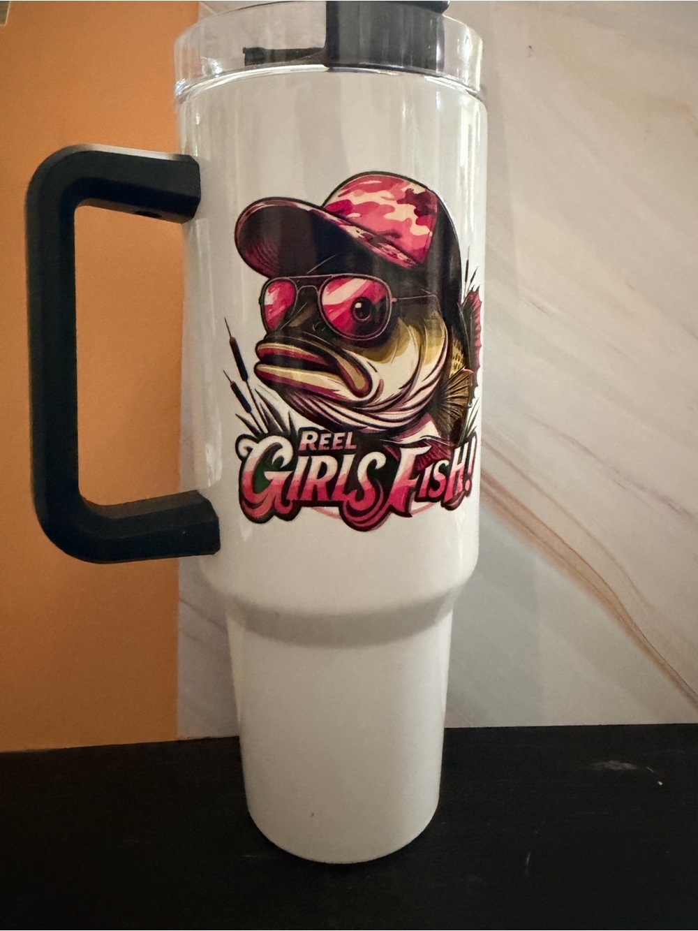 32 oz Stainless Steel Tumbler “REEL GIRLS FISH” Double Sided